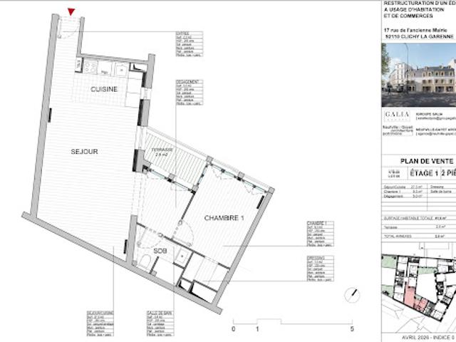 Vente Appartement 2 pièces 48.5 m2 Clichy