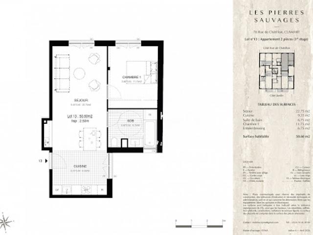 Vente Appartement 2 pièces 50.6 m2 Clamart
