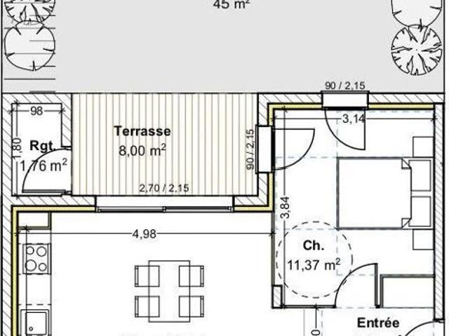 Vente Appartement 2 pièces