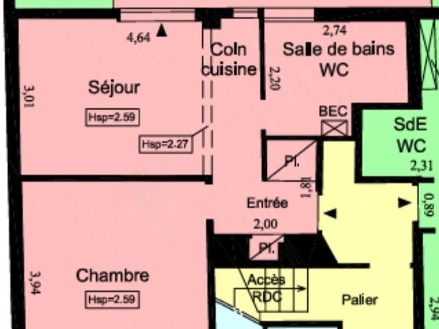 Vente Appartement 2 pièces