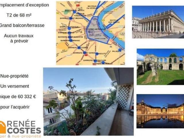Vente Appartement 2 pièces 68 m2 Bordeaux