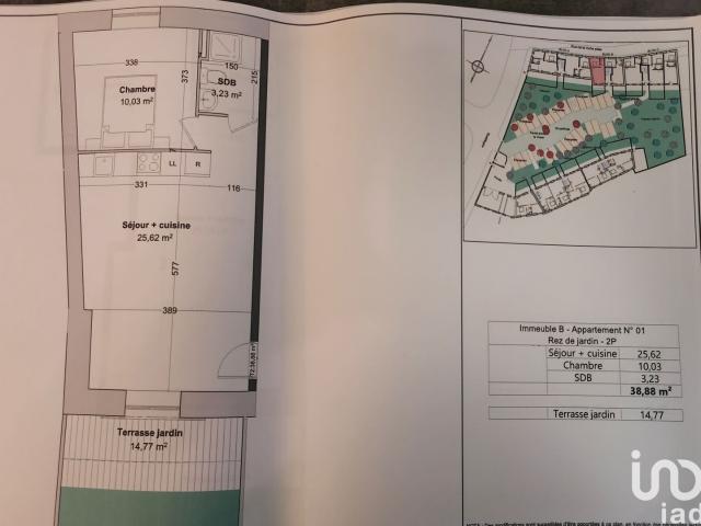 Vente Appartement 2 pièces