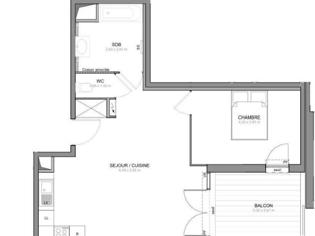 Vente Appartement 2 pièces