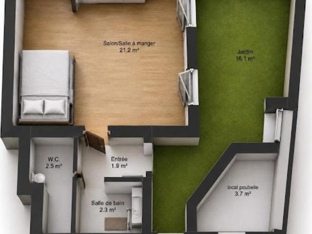Vente Appartement 2 pièces 28 m2 Toulouse