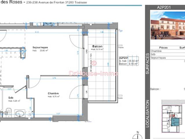 Vente Appartement 3 pièces 72.8 m2 Toulouse