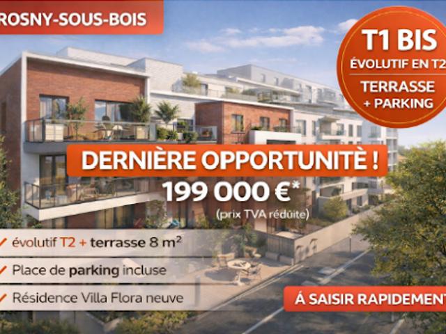 Vente Appartement 2 pièces 36 m2 Rosny sous Bois