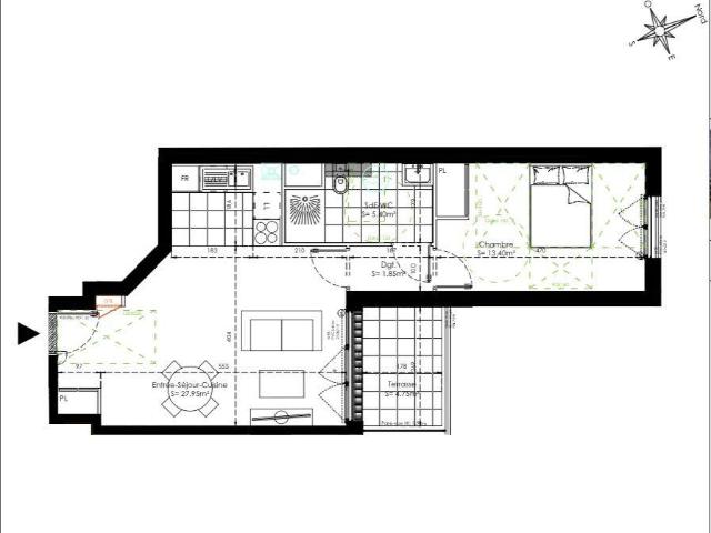 Vente Appartement 2 pièces