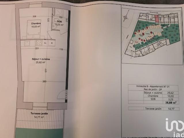 Vente Appartement 2 pièces 39 m2 Etampes