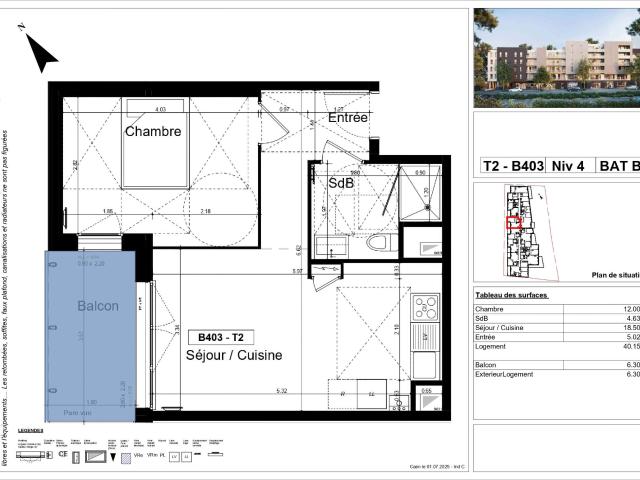 Vente appartement 2 pièces Caen 14
