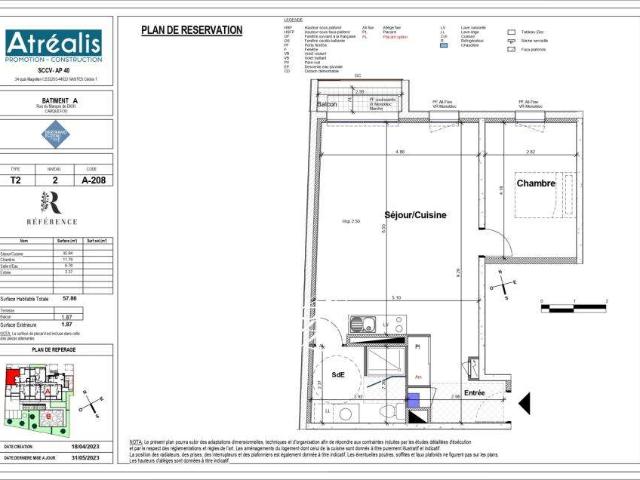 Vente appartement 2 pièces Carquefou 44