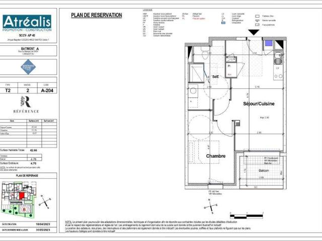 Vente appartement 2 pièces Carquefou 44