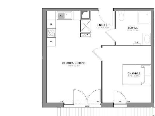Vente appartement 2 pièces Draguignan 83