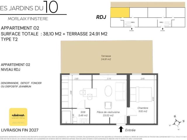 Vente appartement 2 pièces Morlaix 29