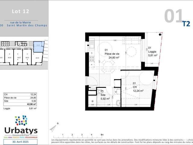 Vente appartement 2 pièces Saint Martin des Champs 29