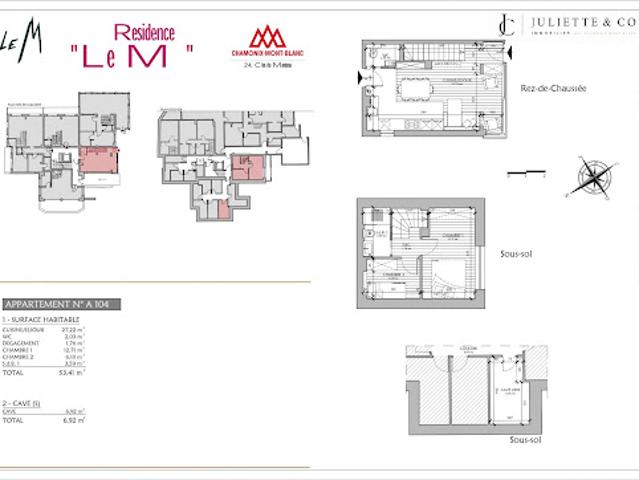 Vente Appartement 3 pièces 52.44 m2 Chamonix Mont Blanc