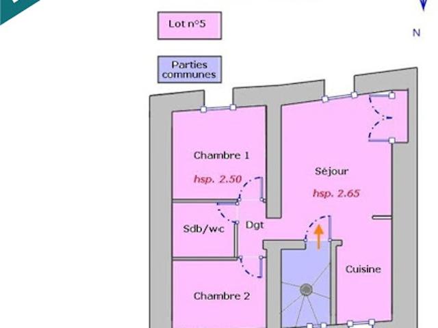 Vente Appartement 3 pièces 50 m2 Claviers