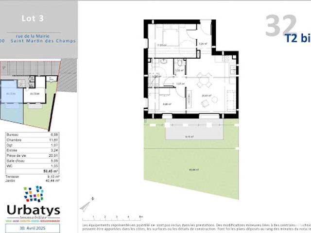 Vente Appartement 3 pièces 50 m2 Saint Martin des Champs