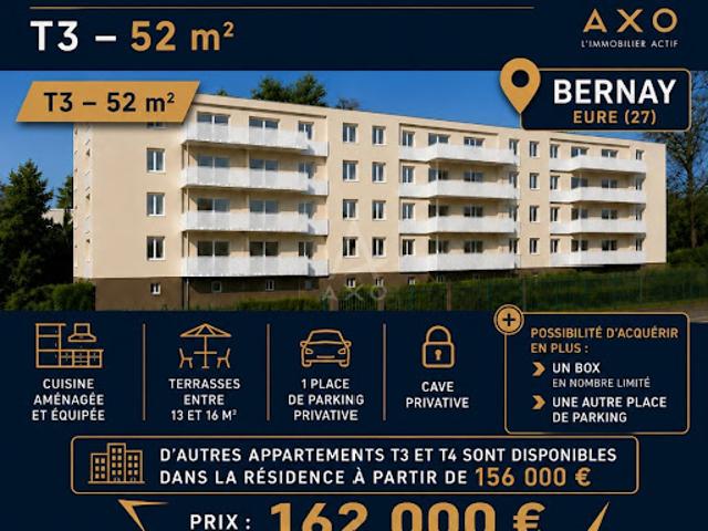 Vente Appartement 3 pièces 52 m2 Bernay