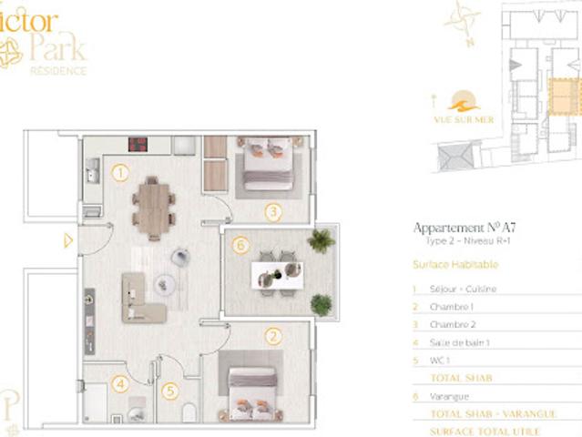 Vente Appartement 3 pièces 57.7 m2 Saint Pierre