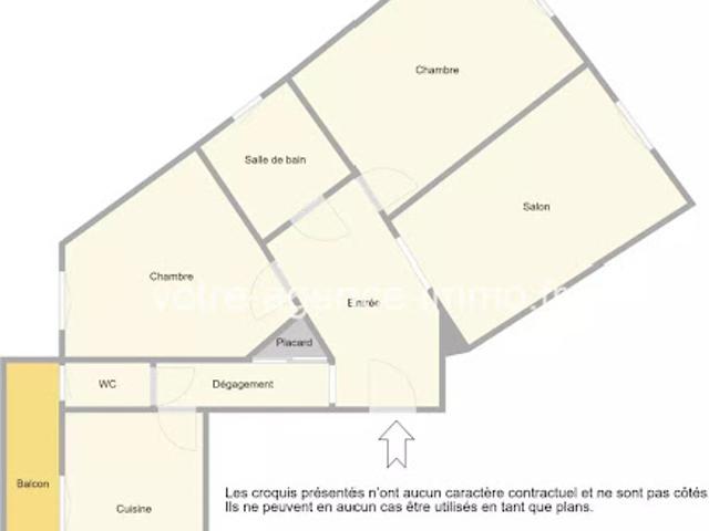 Vente Appartement 3 pièces 57 m2 Nice