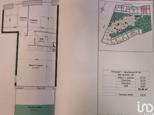 Vente Appartement 3 pièces 56 m2 Etampes