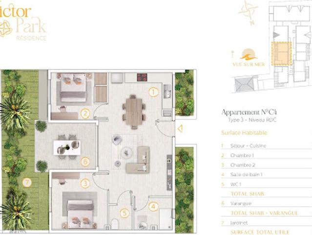 Vente Appartement 3 pièces 58.63 m2 Saint Pierre