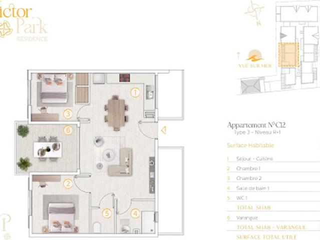 Vente Appartement 3 pièces 58.63 m2 Saint Pierre