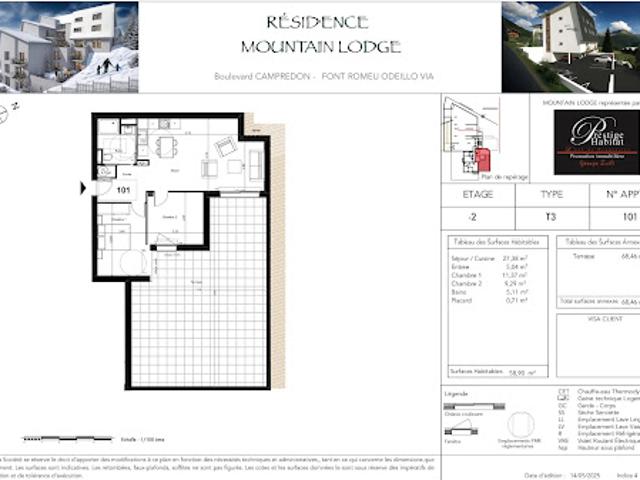 Vente Appartement 3 pièces 58.9 m2 Font Romeu Odeillo Via