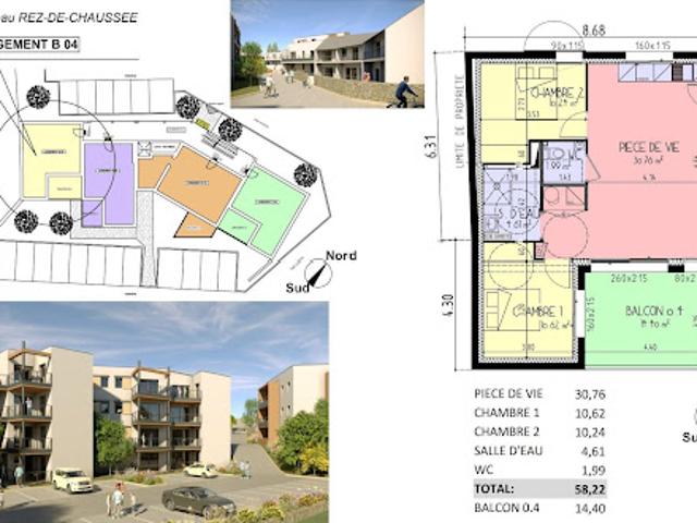 Vente Appartement 3 pièces 58 m2 Les Herbiers