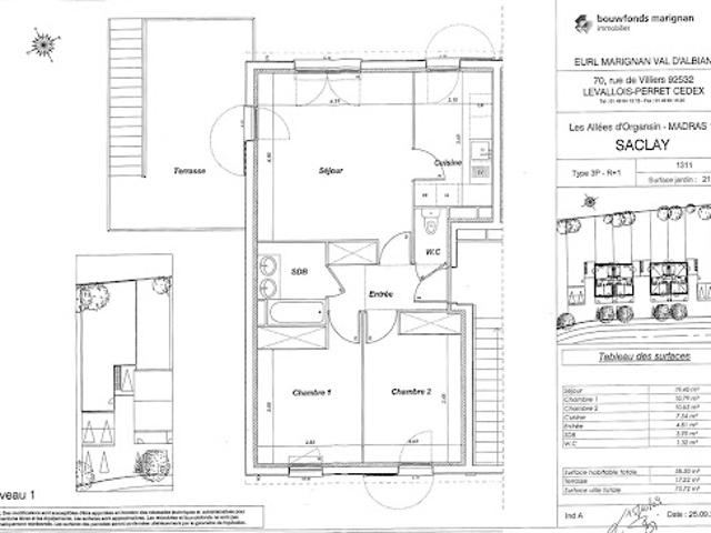 Vente Appartement 3 pièces 59.41 m2 Saclay