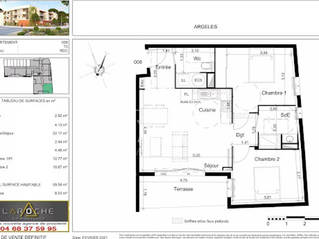Vente Appartement 3 pièces 59.58 m2 Argeles sur mer