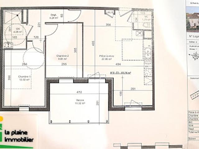 Vente Appartement 3 pièces 59.74 m2 Caen