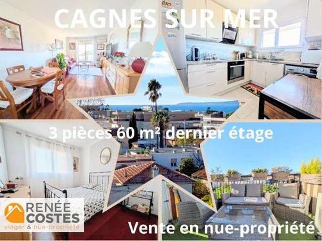 Vente Appartement 3 pièces 59 m2 Cagnes sur Mer