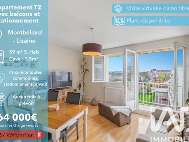 Vente Appartement 3 pièces 59 m2 Montbeliard