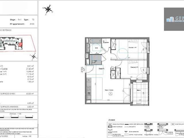 Vente Appartement 3 pièces 63.05 m2 Cogolin