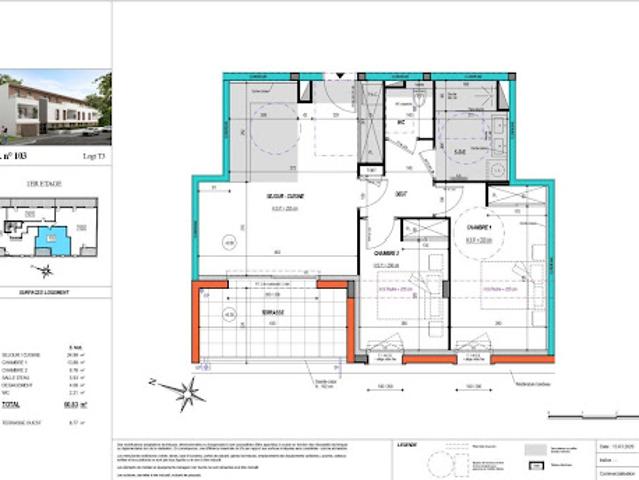 Vente Appartement 3 pièces 60 m2 La Turballe