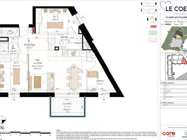 Vente Appartement 3 pièces 67.1 m2 La Plagne
