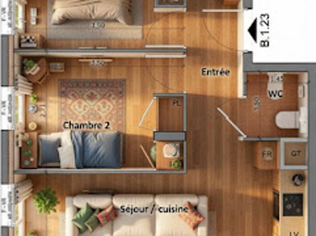 Vente Appartement 3 pièces 67 m2 Le Versoud