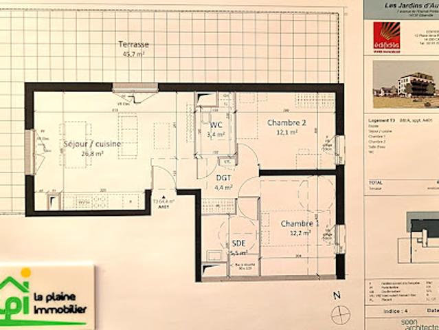 Vente Appartement 3 pièces 64.4 m2 Giberville
