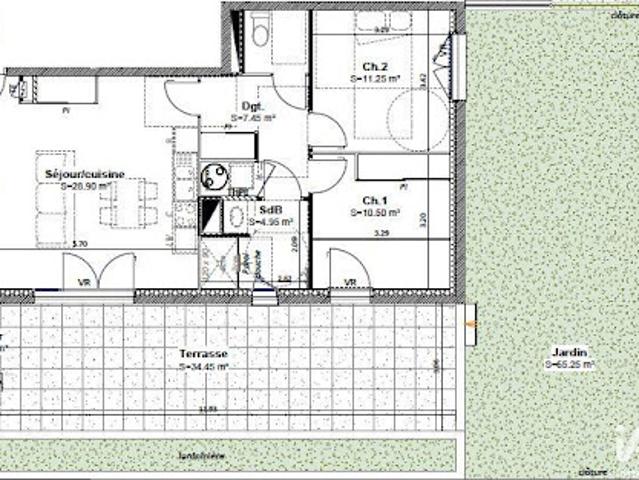 Vente Appartement 3 pièces 65 m2 Goncelin