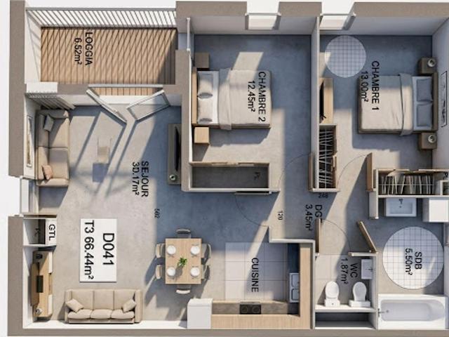Vente Appartement 3 pièces 66 m2 Toulouse