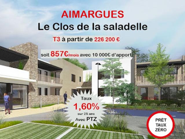 Vente Appartement 3 pièces 66 m2 Aimargues