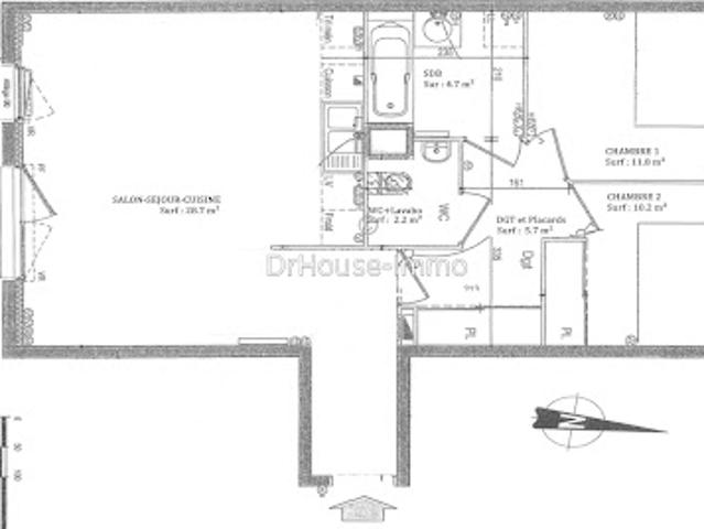 Vente Appartement 3 pièces 69.5 m2 Saint Herblain