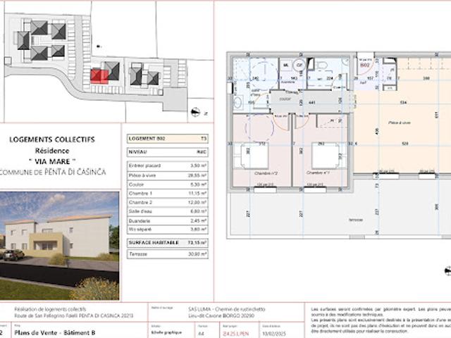 Vente Appartement 3 pièces 73 m2 Folelli