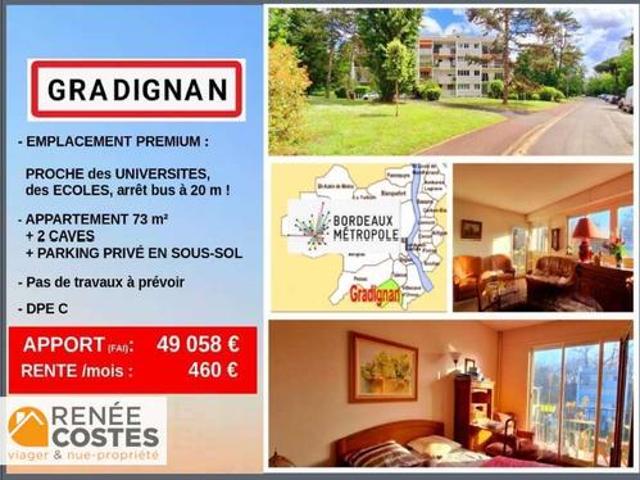Vente Appartement 3 pièces 73 m2 Gradignan