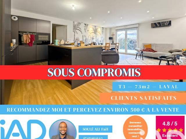 Vente Appartement 3 pièces 73 m2 Laval