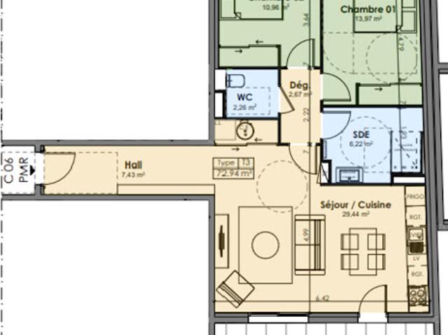 Vente Appartement 3 pièces 73 m2 Propriano
