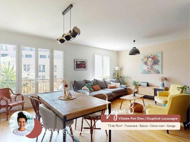 Vente Appartement 3 pièces 77.6 m2 Lyon 3ème