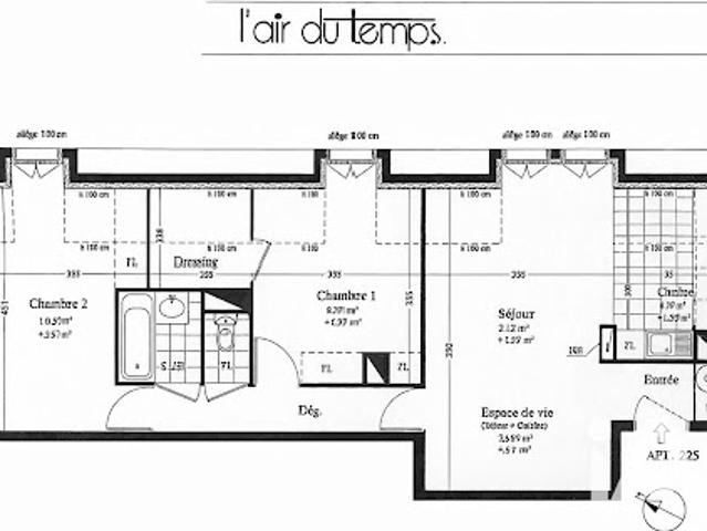 Vente Appartement 3 pièces 74 m2 Bailly Romainvilliers