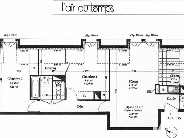 Vente Appartement 3 pièces 74m² Bailly Romainvilliers
